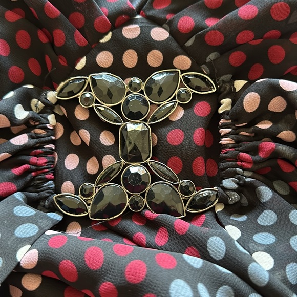 Bisou Bisou Michele Bohbot Size 10 Blouse Lined Poly Top New Without Tags - Picture 6 of 7